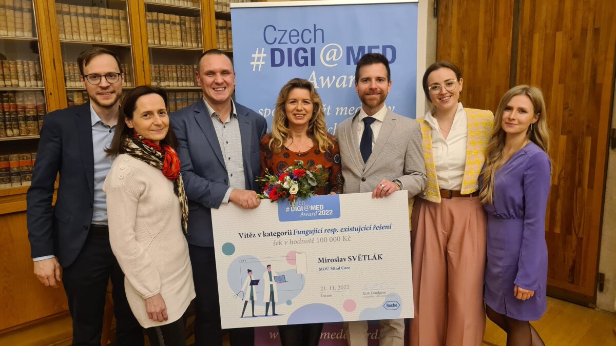 Mobilní aplikace MOU Mindcare zvítězila v soutěži Czech DIGI@MED Award